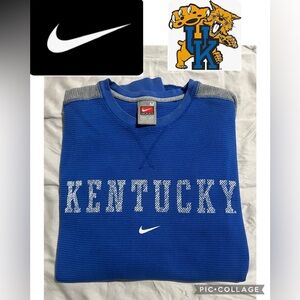 Nike Blue and Gray Kentucky Long Sleeve Thermal  Shirt